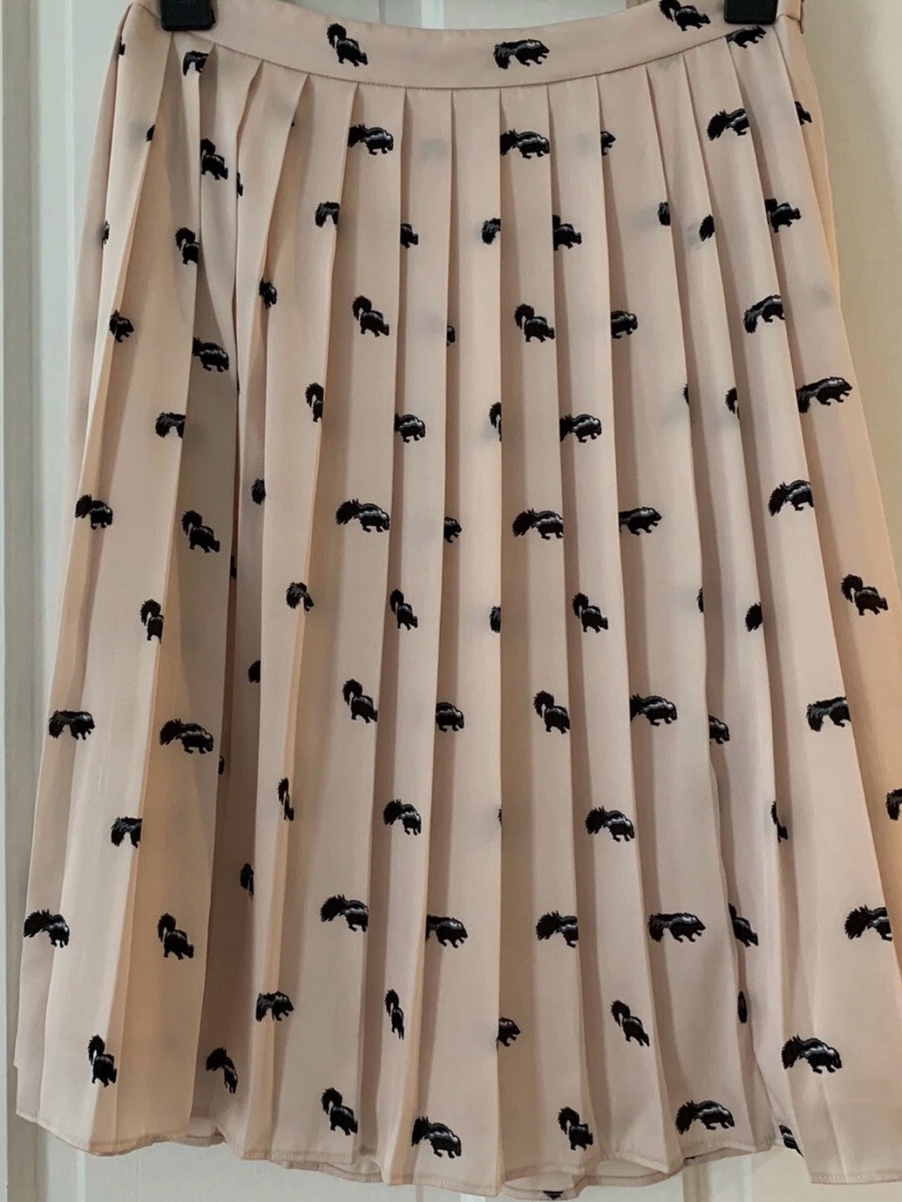 J CREW Skunk Pleated Skirt pink NWT - Picture 3 of 9
